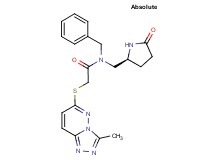 N-benzyl-2-[(3-methyl[1,2,4]triazolo[4,3-b]pyridazin-6-yl)thio]-N-{[(2S)-5-oxo-2-pyrrolidinyl]methyl}acetamide