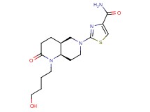2-[(4aS*,8aR*)-1-(4-hydroxybutyl)-2-oxooctahydro-1,6-naphthyridin-6(2H)-yl]-1,3-thiazole-4-carboxamide