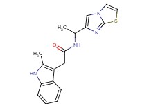 N-(1-imidazo[2,1-b][1,3]thiazol-6-ylethyl)-2-(2-methyl-1H-indol-3-yl)acetamide