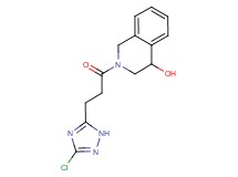 2-[3-(3-chloro-1H-1,2,4-triazol-5-yl)propanoyl]-1,2,3,4-tetrahydroisoquinolin-4-ol