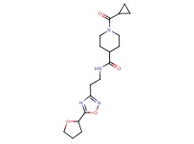 1-(cyclopropylcarbonyl)-N-{2-[5-(tetrahydro-2-furanyl)-1,2,4-oxadiazol-3-yl]ethyl}-4-piperidinecarboxamide