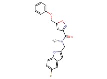 N-[(5-fluoro-1H-indol-2-yl)methyl]-N-methyl-5-(phenoxymethyl)-3-isoxazolecarboxamide
