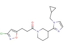 1-[3-(3-chloro-5-isoxazolyl)propanoyl]-3-[1-(cyclopropylmethyl)-1H-imidazol-2-yl]piperidine