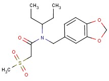 N-(1,3-benzodioxol-5-ylmethyl)-N-(1-ethylpropyl)-2-(methylsulfonyl)acetamide