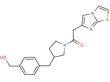 (4-{[1-(imidazo[2,1-b][1,3]thiazol-6-ylacetyl)pyrrolidin-3-yl]methyl}phenyl)methanol