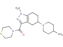 1-methyl-5-(4-methyl-1-piperidinyl)-3-(4-thiomorpholinylcarbonyl)-4,5,6,7-tetrahydro-1H-indazole