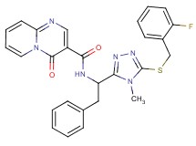 N-(1-{5-[(2-fluorobenzyl)thio]-4-methyl-4H-1,2,4-triazol-3-yl}-2-phenylethyl)-4-oxo-4H-pyrido[1,2-a]pyrimidine-3-carboxamide
