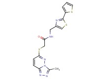 2-[(3-methyl[1,2,4]triazolo[4,3-b]pyridazin-6-yl)thio]-N-{[2-(2-thienyl)-1,3-thiazol-4-yl]methyl}acetamide