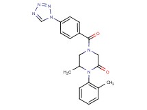 6-methyl-1-(2-methylphenyl)-4-[4-(1H-tetrazol-1-yl)benzoyl]-2-piperazinone