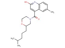 6-methyl-4-{[2-(4-methylpentyl)-4-morpholinyl]carbonyl}-2-quinolinol