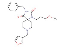 3-benzyl-8-(3-furylmethyl)-1-(3-methoxypropyl)-1,3,8-triazaspiro[4.5]decane-2,4-dione