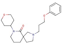 2-(3-phenoxypropyl)-7-(tetrahydro-2H-pyran-4-yl)-2,7-diazaspiro[4.5]decan-6-one