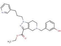 ethyl 5-(3-hydroxybenzyl)-1-[3-(3-pyridinyl)propyl]-4,5,6,7-tetrahydro-1H-pyrazolo[4,3-c]pyridine-3-carboxylate