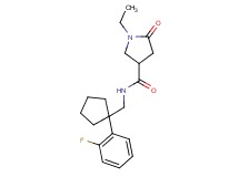 1-ethyl-N-{[1-(2-fluorophenyl)cyclopentyl]methyl}-5-oxo-3-pyrrolidinecarboxamide