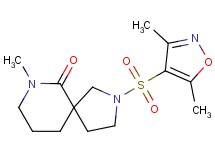 2-[(3,5-dimethylisoxazol-4-yl)sulfonyl]-7-methyl-2,7-diazaspiro[4.5]decan-6-one