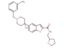 5-[4-hydroxy-1-(3-methylbenzyl)-4-piperidinyl]-N-(tetrahydro-2-furanylmethyl)-1-benzofuran-2-carboxamide