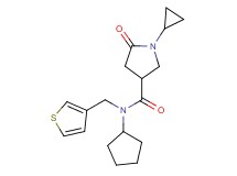 N-cyclopentyl-1-cyclopropyl-5-oxo-N-(3-thienylmethyl)-3-pyrrolidinecarboxamide