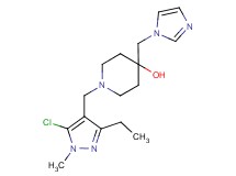 1-[(5-chloro-3-ethyl-1-methyl-1H-pyrazol-4-yl)methyl]-4-(1H-imidazol-1-ylmethyl)piperidin-4-ol