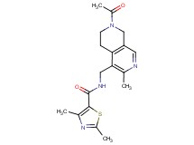 N-[(7-acetyl-3-methyl-5,6,7,8-tetrahydro-2,7-naphthyridin-4-yl)methyl]-2,4-dimethyl-1,3-thiazole-5-carboxamide