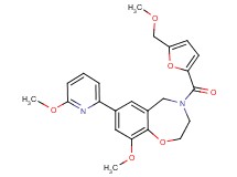 9-methoxy-4-[5-(methoxymethyl)-2-furoyl]-7-(6-methoxy-2-pyridinyl)-2,3,4,5-tetrahydro-1,4-benzoxazepine
