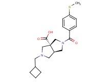 (3aR*,6aR*)-2-(cyclobutylmethyl)-5-[4-(methylthio)benzoyl]hexahydropyrrolo[3,4-c]pyrrole-3a(1H)-carboxylic acid