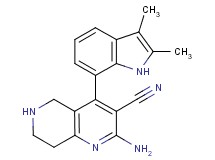 2-amino-4-(2,3-dimethyl-1H-indol-7-yl)-5,6,7,8-tetrahydro-1,6-naphthyridine-3-carbonitrile
