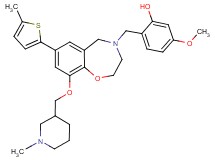 5-methoxy-2-{[9-[(1-methyl-3-piperidinyl)methoxy]-7-(5-methyl-2-thienyl)-2,3-dihydro-1,4-benzoxazepin-4(5H)-yl]methyl}phenol
