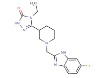 4-ethyl-5-{1-[(6-fluoro-1H-benzimidazol-2-yl)methyl]piperidin-3-yl}-2,4-dihydro-3H-1,2,4-triazol-3-one