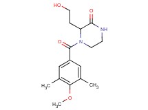 3-(2-hydroxyethyl)-4-(4-methoxy-3,5-dimethylbenzoyl)piperazin-2-one