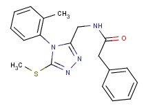 N-{[4-(2-methylphenyl)-5-(methylthio)-4H-1,2,4-triazol-3-yl]methyl}-2-phenylacetamide