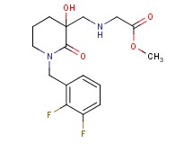 methyl N-{[1-(2,3-difluorobenzyl)-3-hydroxy-2-oxo-3-piperidinyl]methyl}glycinate