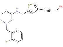 3-[5-({[1-(2-fluorobenzyl)-3-piperidinyl]amino}methyl)-3-thienyl]-2-propyn-1-ol