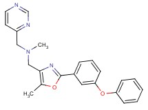 N-methyl-1-[5-methyl-2-(3-phenoxyphenyl)-1,3-oxazol-4-yl]-N-(pyrimidin-4-ylmethyl)methanamine