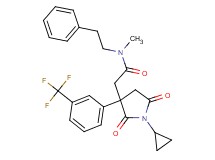 2-{1-cyclopropyl-2,5-dioxo-3-[3-(trifluoromethyl)phenyl]-3-pyrrolidinyl}-N-methyl-N-(2-phenylethyl)acetamide
