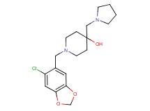1-[(6-chloro-1,3-benzodioxol-5-yl)methyl]-4-(pyrrolidin-1-ylmethyl)piperidin-4-ol