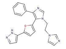 5-(5-{1-[2-(1H-imidazol-1-yl)ethyl]-4-phenyl-1H-imidazol-5-yl}-2-furyl)-1H-pyrazole