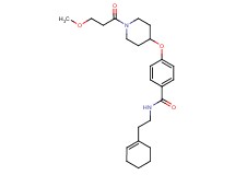 N-[2-(1-cyclohexen-1-yl)ethyl]-4-{[1-(3-methoxypropanoyl)-4-piperidinyl]oxy}benzamide