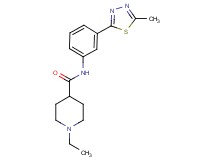 1-ethyl-N-[3-(5-methyl-1,3,4-thiadiazol-2-yl)phenyl]-4-piperidinecarboxamide