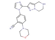2-(4-morpholinyl)-5-[2-(4,5,6,7-tetrahydropyrazolo[1,5-a]pyrazin-2-yl)-1H-imidazol-1-yl]benzonitrile hydrochloride