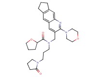 N-{[2-(4-morpholinyl)-7,8-dihydro-6H-cyclopenta[g]quinolin-3-yl]methyl}-N-[3-(2-oxo-1-pyrrolidinyl)propyl]tetrahydro-2-furancarboxamide