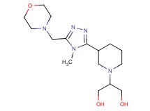 2-{3-[4-methyl-5-(morpholin-4-ylmethyl)-4H-1,2,4-triazol-3-yl]piperidin-1-yl}propane-1,3-diol