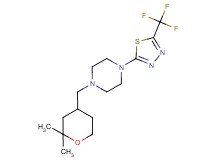 1-[(2,2-dimethyltetrahydro-2H-pyran-4-yl)methyl]-4-[5-(trifluoromethyl)-1,3,4-thiadiazol-2-yl]piperazine