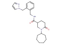 1-cycloheptyl-6-oxo-N-[2-(1H-pyrazol-1-ylmethyl)benzyl]-3-piperidinecarboxamide