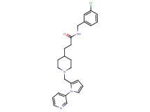 N-(3-chlorobenzyl)-3-(1-{[1-(3-pyridinyl)-1H-pyrrol-2-yl]methyl}-4-piperidinyl)propanamide