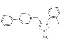 1-{[3-(2-fluorophenyl)-1-methyl-1H-pyrazol-4-yl]methyl}-4-phenyl-1,2,3,6-tetrahydropyridine