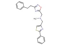 N-methyl-1-[3-(2-phenylethyl)-1,2,4-oxadiazol-5-yl]-N-[(2-phenyl-1,3-thiazol-4-yl)methyl]methanamine