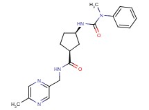(1S*,3R*)-3-({[methyl(phenyl)amino]carbonyl}amino)-N-[(5-methyl-2-pyrazinyl)methyl]cyclopentanecarboxamide