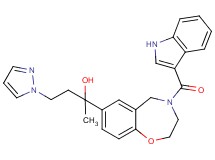 2-[4-(1H-indol-3-ylcarbonyl)-2,3,4,5-tetrahydro-1,4-benzoxazepin-7-yl]-4-(1H-pyrazol-1-yl)-2-butanol