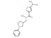 5-isopropyl-N-methyl-N-[(1-phenylpyrrolidin-3-yl)methyl]isoxazole-3-carboxamide