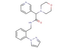 2-(4-morpholinyl)-N-[2-(1H-pyrazol-1-yl)benzyl]-2-(3-pyridinyl)acetamide